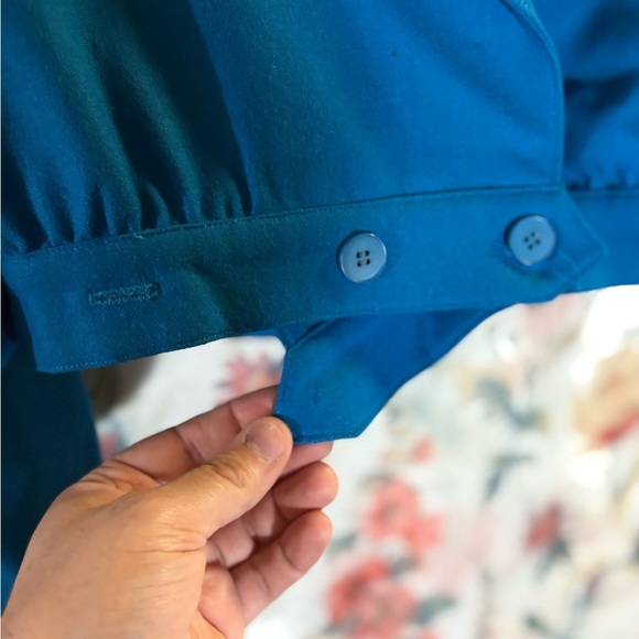 Vintage Bill Haire Vibrant Blue Women's Cropped Blazer - Picture 6 of 11